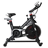 NexHT Fitness Exercise Cycle Bike (89101A) Indoor Spin Workout Cycling Bike w/LCD Monitor& Heart Pulse Sensors,Max User Weight:280lbs,Full Adjustable Health Sport Trainer Stationary Bicycle -Black