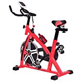 Goplus Adjustable Exercise Bike Cycle Trainer Stationary Cardio Fitness Bicycle w/ LCD 18 lb Flywheel