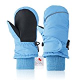 Fazitrip 3M Thinsulate Kid Gloves, Windproof & Waterproof Gloves for Boys, Function as Ski Gloves, Biking Gloves, Running Gloves or Other Sporting Gloves at Winter (Blue, S)