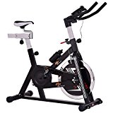 Goplus Adjustable Exercise Bike 40lb Flywheel Stationary bike Indoor Cycle Bike Workout Fitness Equipment W/ Workout Goal Setting Computer