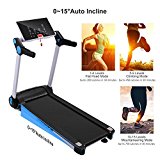 Folding Bluetooth Controlled HD Touch Portable Electric Treadmill Exercise Equipment Walking Running Machine US Stock