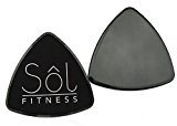 Gliding Discs, Core Sliders. Dual Sided – Use on Carpet or Hardwood Floors. Chest, Leg and Abdominal Exercise Equipment (Jet Black)