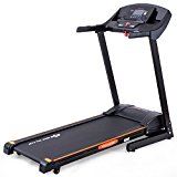 Goplus 2.5HP Folding Treadmill Electric Support Cardio Training Incline Jogging Running Fitness Machine w/ App, Portable 4 Wheels