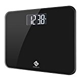Etekcity Digital Body Weight Bathroom Scale with Step-On Technology, 440 Pounds, Body Tape Measure Included, Elegant Black (Black)