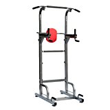 Water-chestnut Professional Heavy Duty Dip Station Power Tower Pull Push Chin Up Bar Home Gym Fitness Core Ideal for Light Institutional