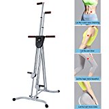 Hindom 2 IN 1 Vertical Climber Magnetic Exercise Bike Body Trainer Fitness Machine Gym Cycle for Home,Office(US STOCK) (Silver)