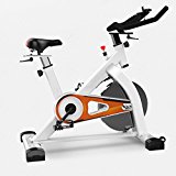 ELEPAWL Fitness Exercise Bike, Indoor Cycling Bike Large Weight Capacity Stationary Bike with Adjustable Saddle for Aerobic Cycling Indoor Riding Health and Fitness Home Gym (600LB-White)