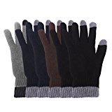 Pack of 6 Men Texting Gloves – Assorted Touch Screen Gloves (Men 6 Pack)