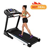 ANCHEER 3.0HP Commercial Running Machine 9460 Folding Electric Treadmill With Tablet Holder (BLACK)