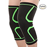 ( 2 Piece ) – Leebei Compression Running Leg Sleeves, Knee Cover Sleeve For Football,Basketball,Cycling,Yoga,Volleyball, Arthritis and Injury Recovery, Compression Knee Sleeve support Man Woman ( L )