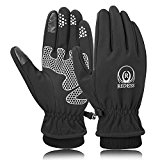 Winter Cycling Gloves for Men and Women, Waterproof Touchscreen Outdoor Fleece Lining Thick Thermal Driving Gloves by REDESS