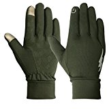 Unisex Touch Screen Gloves – Winter Warm Thermal Gloves Outdoors Gloves Cycling Gloves Running Gloves Cold Weather Gloves Texting Gloves Driving Gloves for Men and Women (Army Green, S)