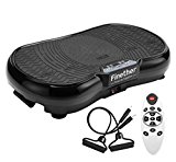 Finether Vibration Plate Vibration Platform, Whole Full Body Shape Exercise Machine with 99 Speed Levels Remote Control 3 Vibration Areas 2 Resistance Bands for Fitness Massage, 331 lbs Load Capacity