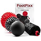 FlexFixx MASSAGE BALL THERAPY SET – Foot Massager Best for Plantar Fasciitis, Trigger Point, Acupressure, Reflexology, Deep Tissue, Physical Therapy – Spiky, Porcupine & Lacrosse Balls for Your Feet