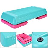 New Fitness Aerobic Step 29” Club Cardio Adjust Exercise Stepper w/Risers 4” – 6”