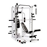 Marcy 5276 Combo Smith Heavy-Duty Total Body Strength Home Gym Machine, White