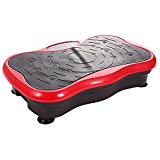 Mini Full Body Fitness Vibration Plate Platform Machine with Bluetooth USB Speaker for Home Office Exercise (Red)