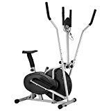 Finether Compact Exercise Fan Bike Air Bike with Air Resistance, Hand Pulse, Display Monitor, Adjustable Resistance Levels for Home, Gym and Office, 265 lbs/120 kg Load Capacity, Black