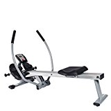 Sunny Health & Fitness SF-RW5727 Hydraulic Rowing Machine Rower w/ High Weight Capacity and LCD Monitor