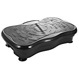 Mini Full Body Fitness Vibration Plate Platform Machine with Bluetooth USB Speaker for Home Office Exercise (Black)