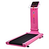 Goplus 1.5HP Electric Folding Treadmill Portable Motorized Running Machine Home Gym Cardio Fitness w/ App (Pink)