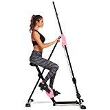 Vertical Climber Exercise Climbing Machine Folding Step Climber Cardio Stair Step (Pink)