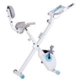 NEW LAUNCH DISCOUNT Body Rider Folding Exercise Bike with Back Rest, Retro Screen Monitor, Heart Pulse Monitor, and Magnetic Adjustable Resistance for Full Body Workout