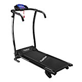 Finether Folding Electric Motorized Treadmill Running Jogging Walking Machine Portable Gym Equipment for Fitness and Exercise, 600W, 47.2”x23.6”x48.4”, Black-US