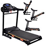 Gymax Folding Fitness Exercise Treadmill Electric Motorized Power 1000W Treadmill Portable Running Gym Fitness Machine W/ Incline