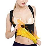 Funnygirl Women’s Hot Shapers Hot Sweat Slimming Neoprene Shirt Belly Fat Burner Body Shaper for Women Sauna Vest Weight Loss No Zipper Black