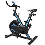 Xspec Pro Stationary Upright Blue Exercise Bike Cycling Bike Heart Pulse Sensors,Indoor Cardio Fitness Cycling Machine Gym Workout Training Stationary Bike