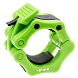 Iron Lab Olympic Barbell Collar Pair of 2″ Inch Pro ABS Locking Set of 2 Black Clamps Perfect for Pro Crossfit Strong Lifts and Olympic Training Professional Quality (Green)