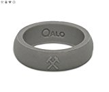QALO Women’s Cement Grey Classic Q2X Silicone Ring, Size 9