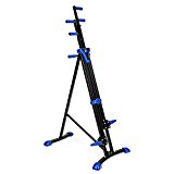 Vertical Climber Fitness Step Machines for Home Gym Exercise – 2 In 1 Climber and Exercise Bike – Adjustable Height (Blue1)