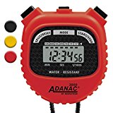 MARATHON Adanac 3000 Digital Stopwatch Timer with Extra Large Display and Buttons, Water Resistant (Red, 1)