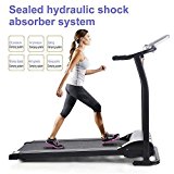 Economical Foldable Exercise Electrical Treadmill at Home Wide Mini Portable Incline Motorized [US STOCK] (Silver)