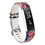 RedTaro Bands for Fitbit Alta / Fitbit Alta HR,Blue Floral,Standard Size for 5.5″-8.1″wrists