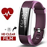 Fitness Tracker, Kinbom Heart Rate Monitor Smart Watch With Sleep Monitor, Step Counter, GPS, Message Notification, Bluetooth 4.0, IP67 Waterproof Activity Tracker for Android＆iOS Smart Phone (Purple)