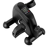 Benlet Mini Pedal Exerciser Lightweight Portable Leg and Arm Cycle Fitness Exercise Bike with LCD Display and Resistance Adjustment, Black (US Stock)