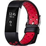 GEAK Fitbit Charge 2 Bands, Replacement Accessories for Fitbit Charge2 HR, Small, Black with Red