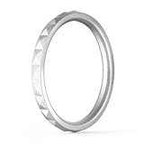 ThunderFit Thin and Stackable Silicone Rings, 8 Pack Silicone Wedding Bands for Women – Diamond Pattern (Silver, 6.5 – 7 (17.3mm))