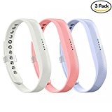 LEEFOX Band for Fitbit Flex 2, Adjustable Fit Bit Flex 2 Accessory Silicon Replacement Wristband w/ Fastener Clasp Fitness Strap for Original Flex 2, 3 Packs, Large(Psalm 23-3)