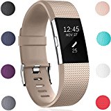 GEAK Fitbit Charge 2 Replacement Bands,Large,Champagne