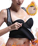 Women’s Hot Shapers Hot Sweat Slimming Neoprene Shirt Belly Fat Burner Body Shaper for Women Sauna Vest Weight Loss No Zipper Grey