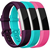 Bands for Fitbit Alta HR and Alta, Plum Teal Rose Pink, Small