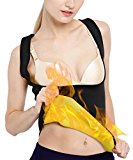 Funnygirl Women’s Hot Shapers Hot Sweat Slimming Neoprene Shirt Belly Fat Burner Body Shaper for Women Sauna Vest Weight Loss No Zipper Black