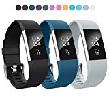 AIUNIT Fitbit Charge 2 Band Small, Fitbit Charge 2 Adjustable Replacement Bands 3 Pack Accessory Sport Strap Wristband for Fitbit Charge 2 Smart Watch Fitness Tracker Women Men Boys Girls(Stripe)
