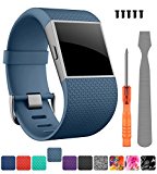 For Fitbit Surge Bands,CreateGreat Replacement Band Strap for Fitbit Surge Watch Fitness Tracker Original Wrist Band Accessories Small&Large (1, Small(5.5″-6.3″))