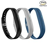 LEEFOX Band for Fitbit Flex 2, Adjustable Fit Bit Flex 2 Accessory Silicon Replacement Wristband w/ Fastener Clasp Fitness Strap for Original Flex 2, 3 Packs, Small(Psalm 23-3)