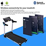 Folding Inclined Electrical Fitness Exercise Treadmill by Bluetooth at Home Gym Office Wide Portable Storage Motorized [US STOCK]